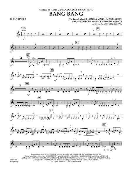 bang bang clarinet sheet music